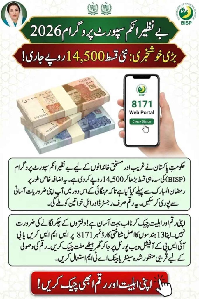 14500 Payment Status Check March